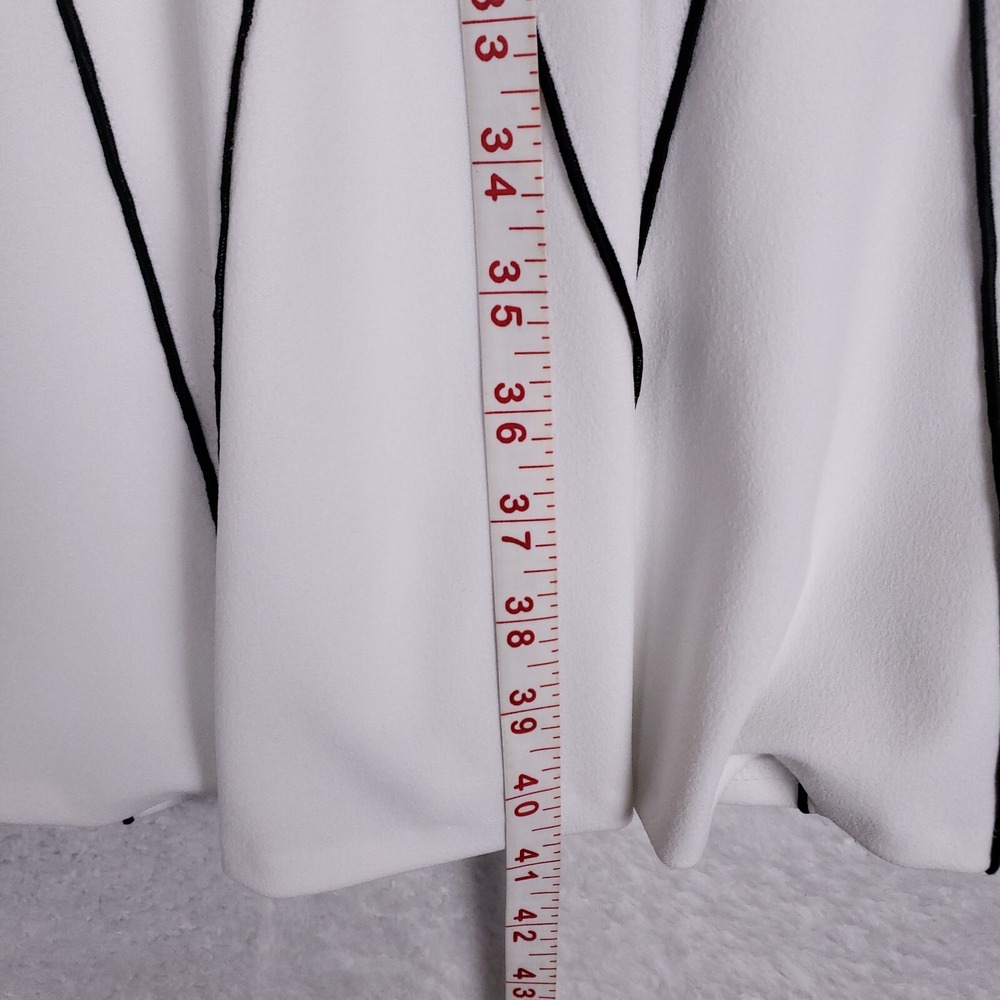 Calvin Klein Sheath Dress Sleeveless Midi Size M White Minimalist Retro Vibes - Picture 9 of 9